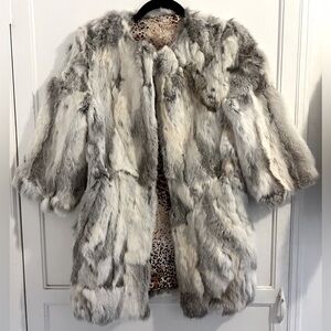 Vintage Handmade Reversible Fur and Silk Coat